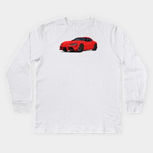 Supra 5th Generation GR A90 red Kids Long Sleeve T-Shirt